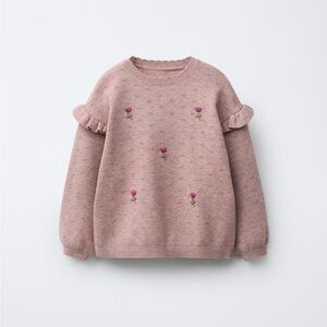 Zara Toddler Pink Knit Sweater Set